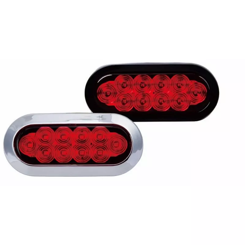 Lumière de remorque à surface rouge ovale de 6 pouces