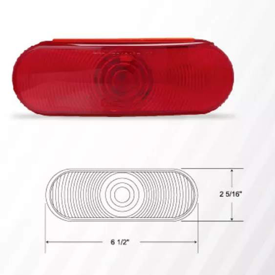 Feu de remorque à œillets rouges ovales à 1 LED de 6 pouces