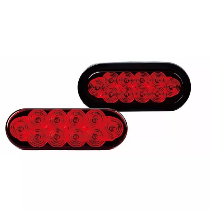 Feu de remorque ovale à œillets rouges de 6 pouces