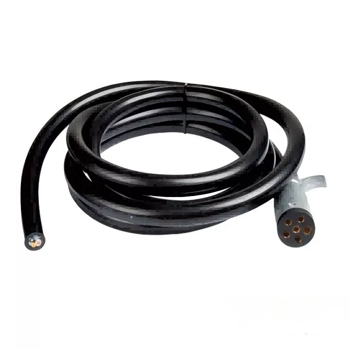 Connecteur de câblage de remorque rond à 6 voies