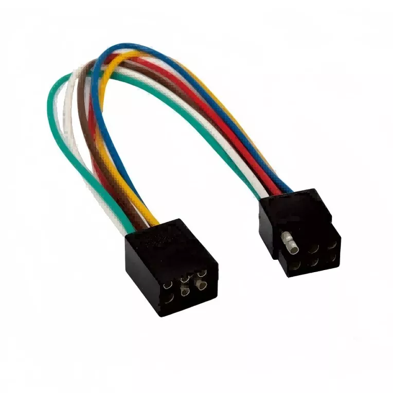 Connecteur de câblage de remorque à poteau carré à 6 voies